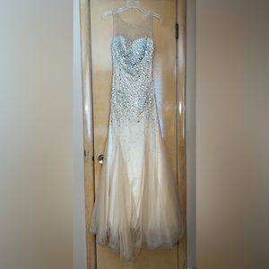 Anny Lee Cream Sequence Prom Dress